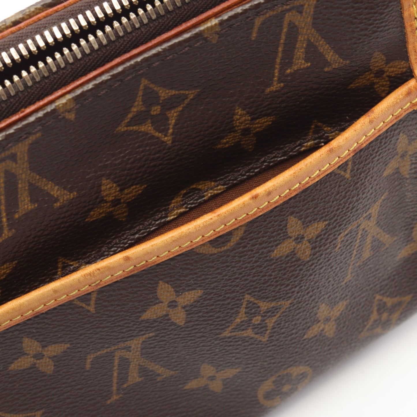 ポパンクール ロン モノグラム ショルダーバッグ PVC レザー ブラウン ルイヴィトン バッグ LOUIS VUITTON