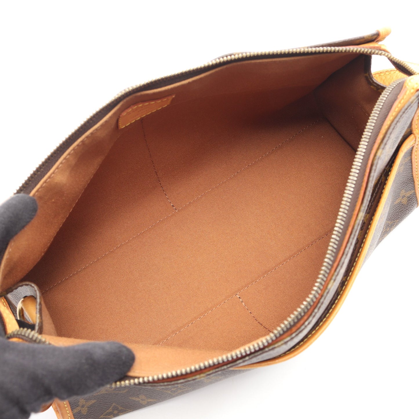 ポパンクール ロン モノグラム ショルダーバッグ PVC レザー ブラウン ルイヴィトン バッグ LOUIS VUITTON