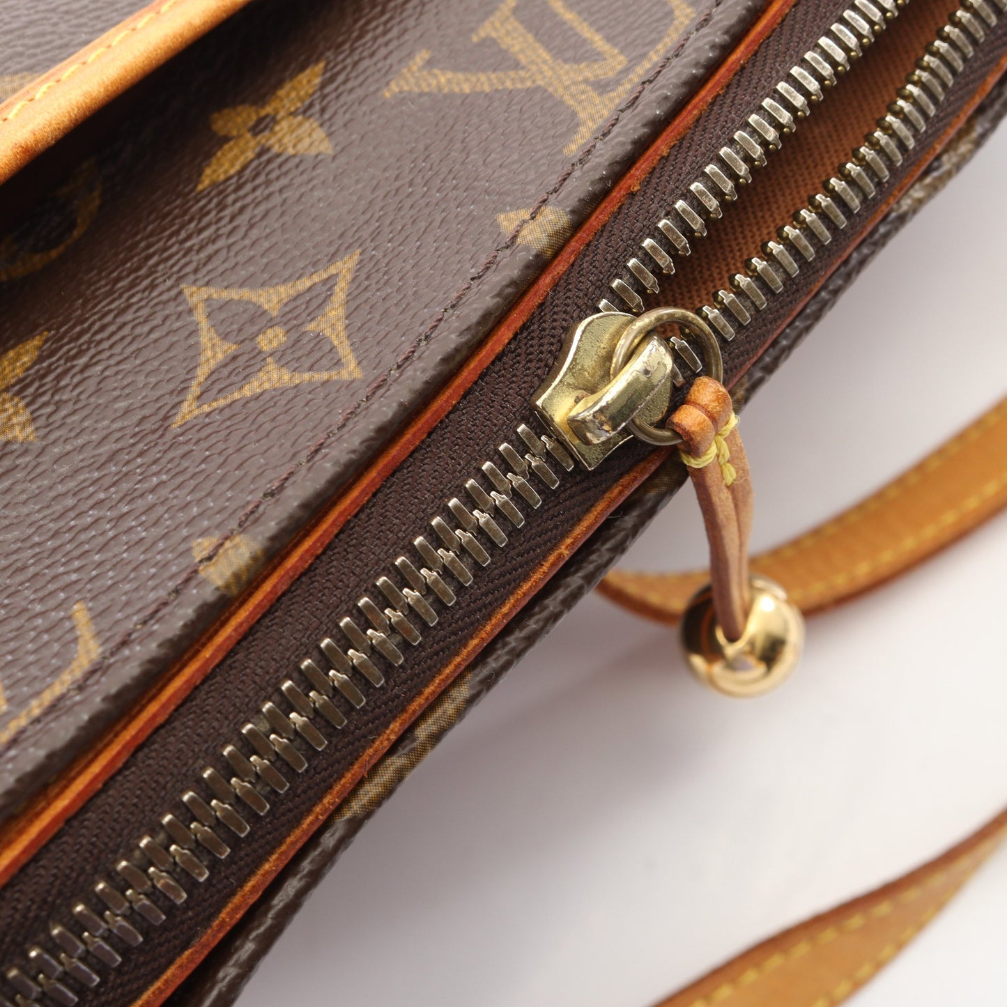 ポパンクール ロン モノグラム ショルダーバッグ PVC レザー ブラウン ルイヴィトン バッグ LOUIS VUITTON
