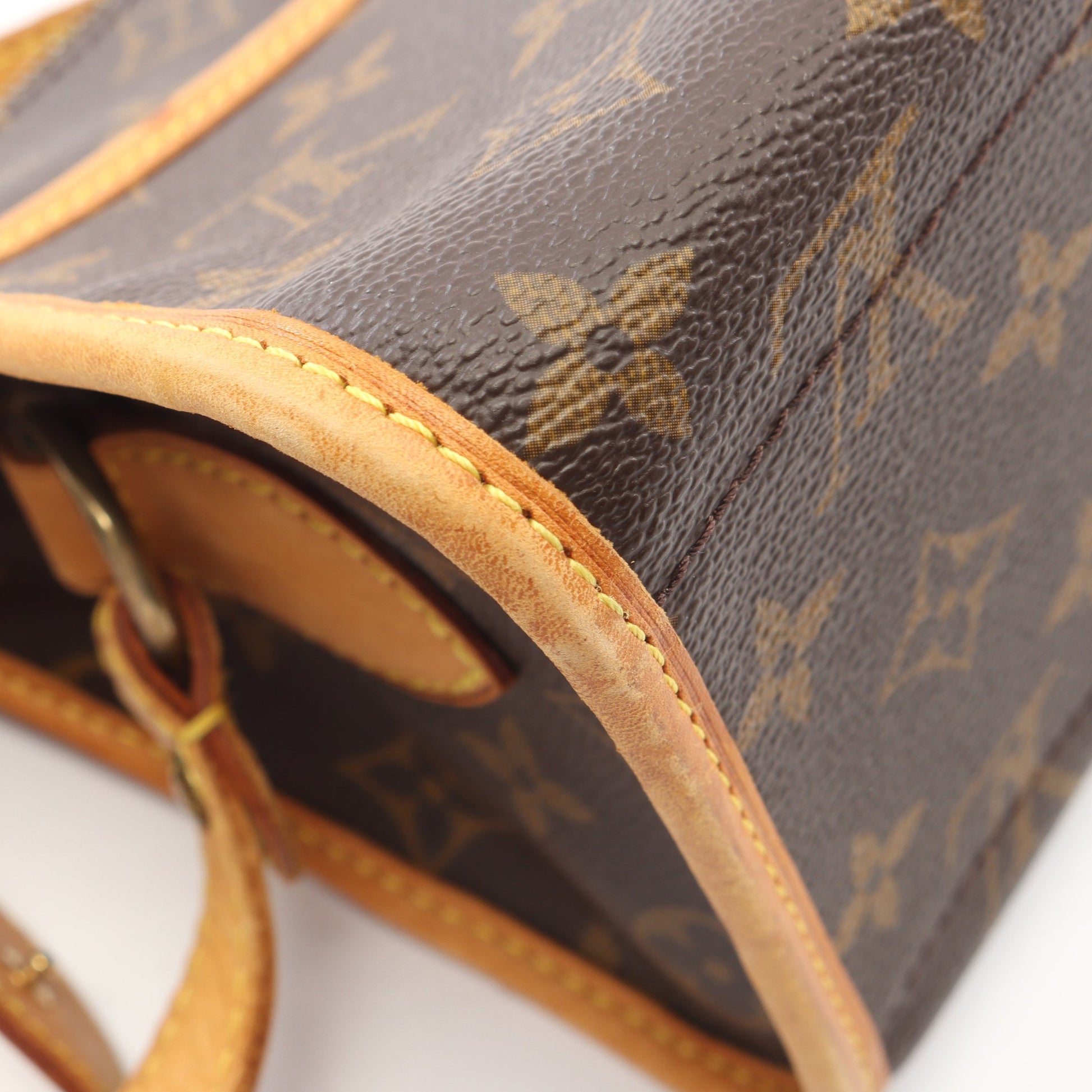ポパンクール ロン モノグラム ショルダーバッグ PVC レザー ブラウン ルイヴィトン バッグ LOUIS VUITTON