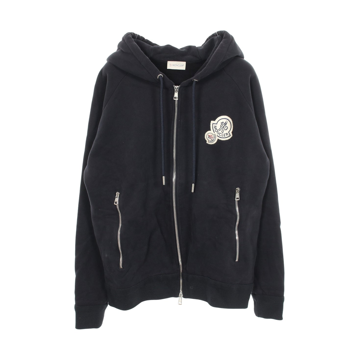 ジップアップパーカー コットン ネイビー モンクレール トップス MONCLER