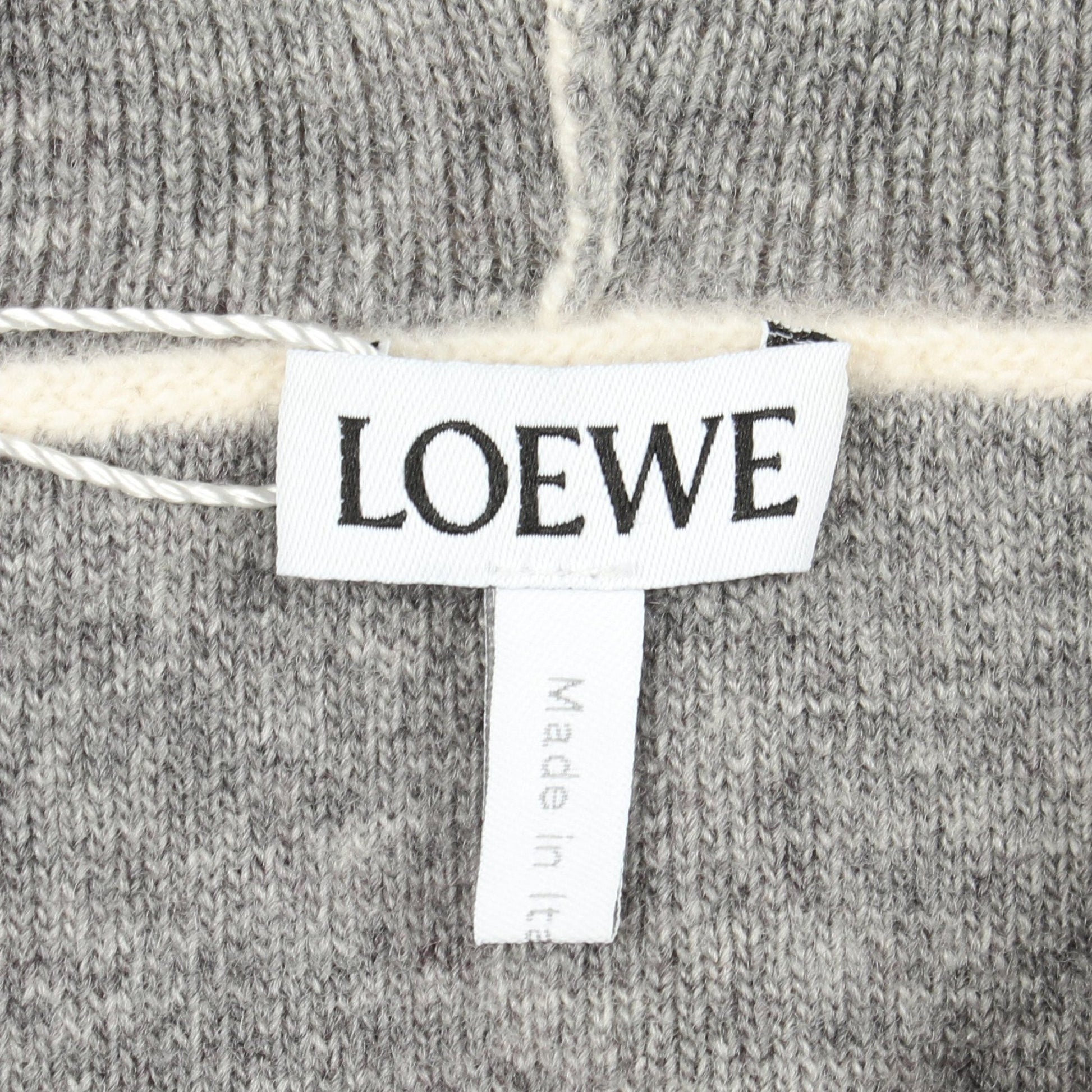 アナグラム ニット プルオーバーパーカー ウール アイボリー ロエベ トップス LOEWE