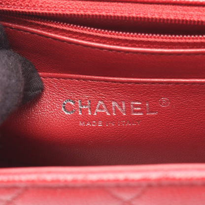 ミニマトラッセ チェーンショルダーバッグ キャビアスキン レッド シルバー金具 シャネル バッグ CHANEL