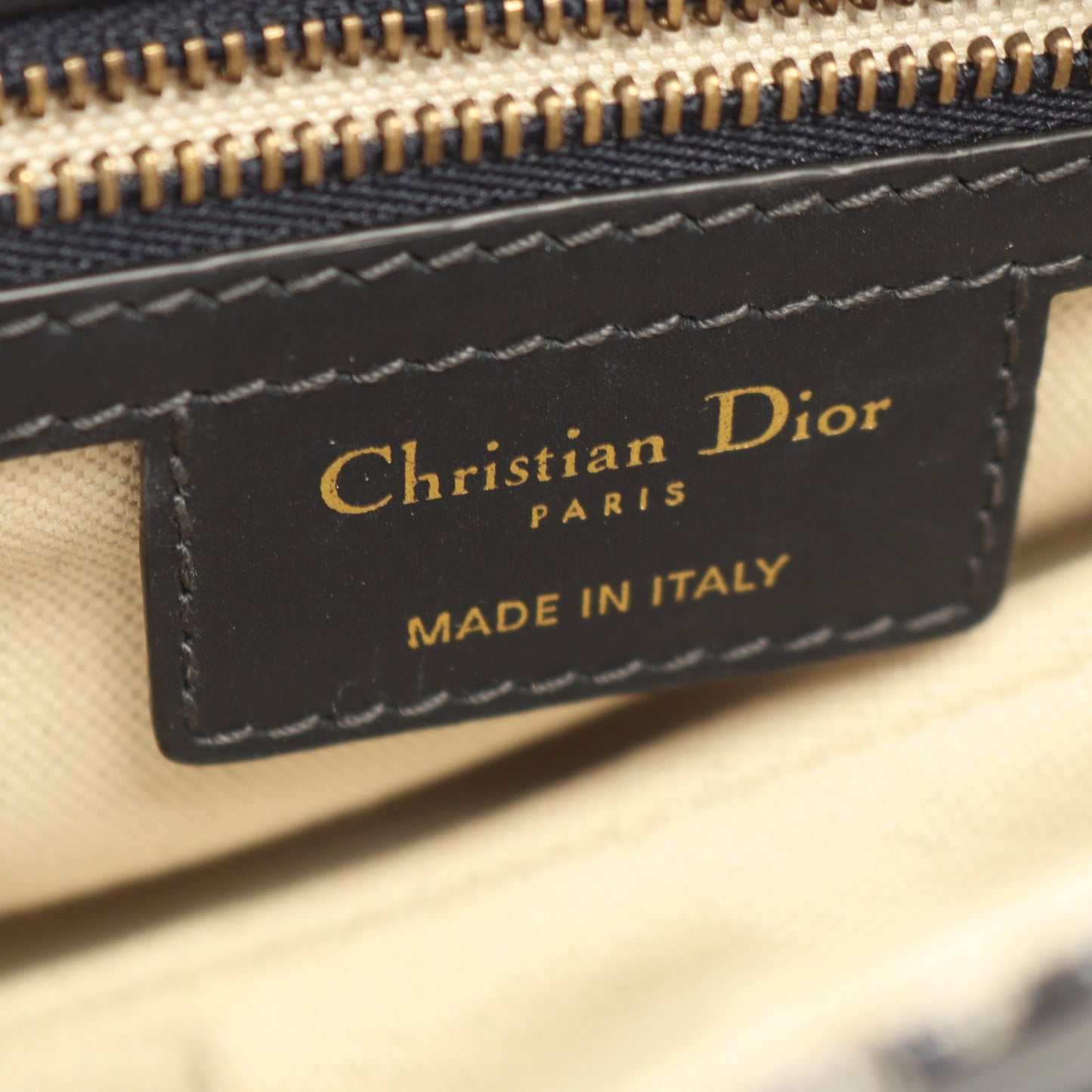 サドルバッグ オブリークジャカード 2WAY ハンドバッグ キャンバス レザー ベージュ ネイビー クリスチャンディオール バッグ Christian Dior