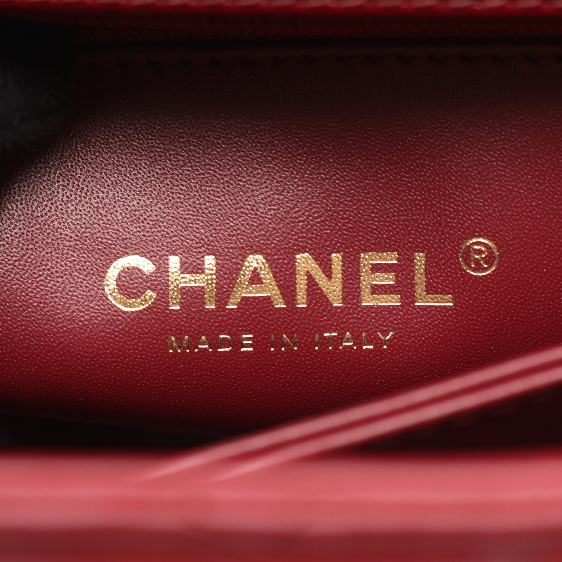 ココハンドル フラップ Vステッチ シェブロン 2WAY ハンドバッグ レザー レッド ゴールド金具 シャネル バッグ CHANEL