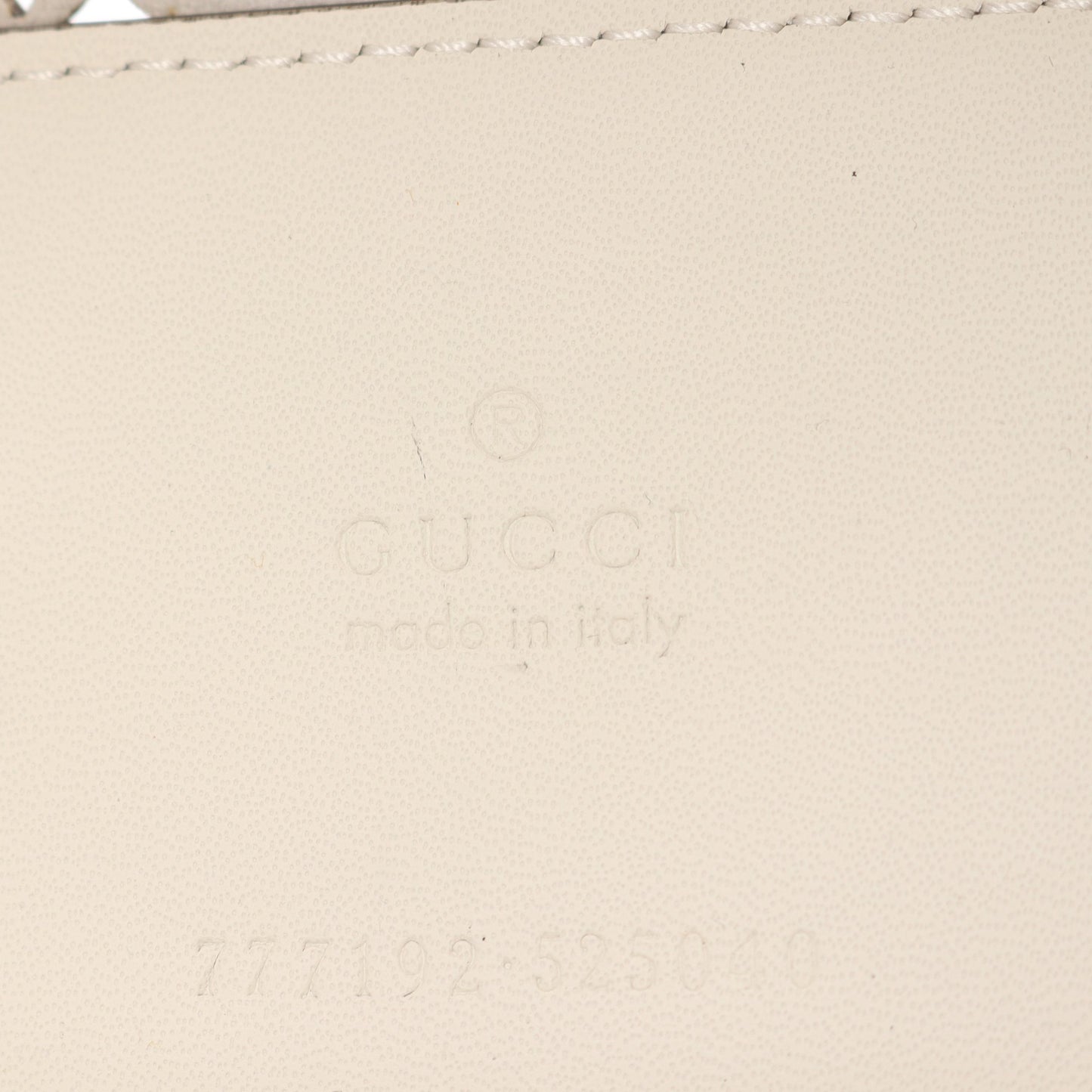 ダイヤモンド カットアウト スモール 2WAY ハンドバッグ レザー オフホワイト グッチ バッグ GUCCI