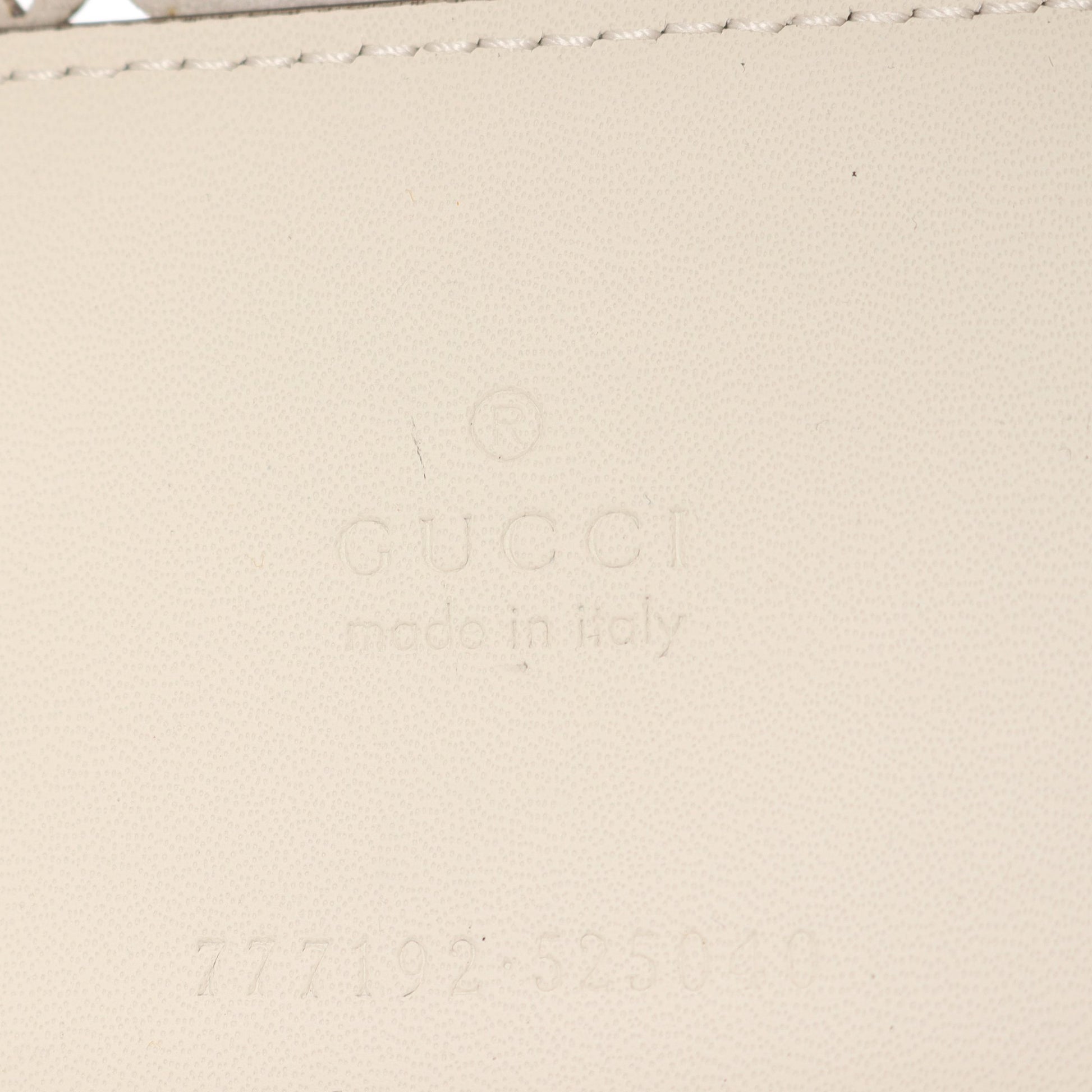 ダイヤモンド カットアウト スモール 2WAY ハンドバッグ レザー オフホワイト グッチ バッグ GUCCI