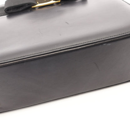 ヴァラリボン 2WAY ハンドバッグ レザー ブラック サルヴァトーレフェラガモ バッグ Salvatore Ferragamo