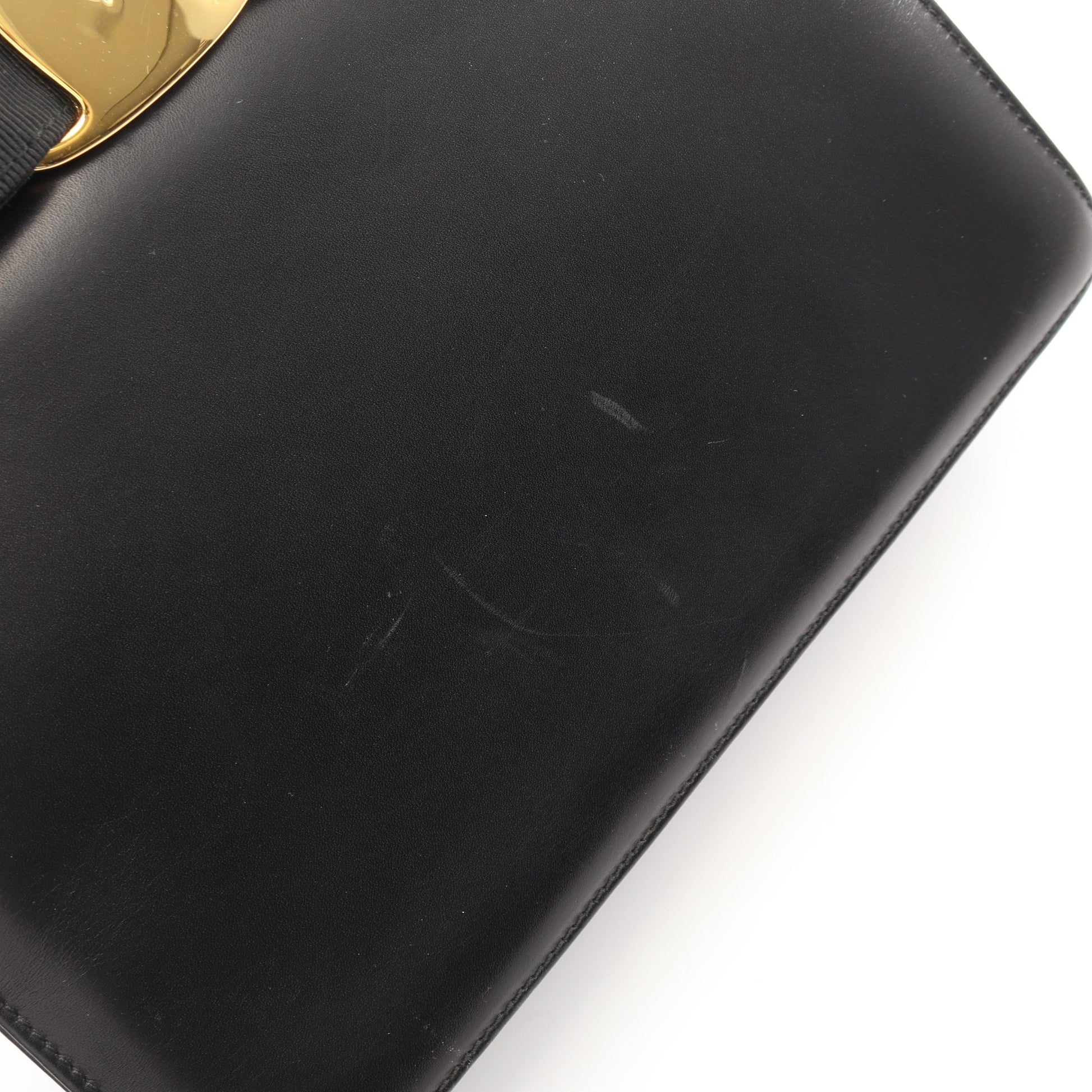 ヴァラリボン 2WAY ハンドバッグ レザー ブラック サルヴァトーレフェラガモ バッグ Salvatore Ferragamo