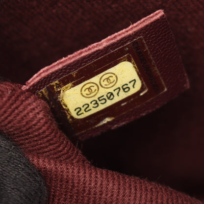 マトラッセ チェーンショルダーバッグ レザー レッド シルバー金具 シャネル バッグ CHANEL