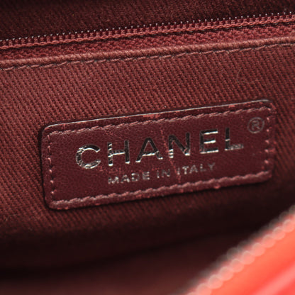 マトラッセ チェーンショルダーバッグ レザー レッド シルバー金具 シャネル バッグ CHANEL