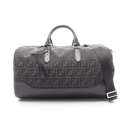 FFジャガード ダッフルバッグ 2WAY ボストンバッグ キャンバス レザー ダークグレー ブラック フェンディ バッグ FENDI