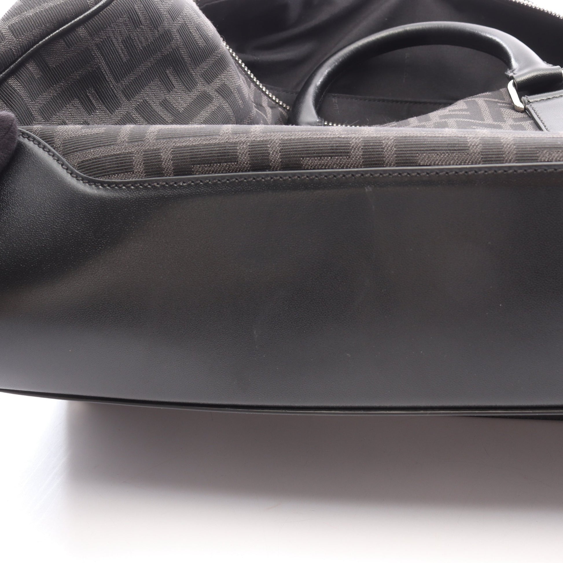 FFジャガード ダッフルバッグ 2WAY ボストンバッグ キャンバス レザー ダークグレー ブラック フェンディ バッグ FENDI