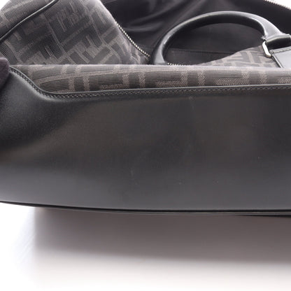 FFジャガード ダッフルバッグ 2WAY ボストンバッグ キャンバス レザー ダークグレー ブラック フェンディ バッグ FENDI