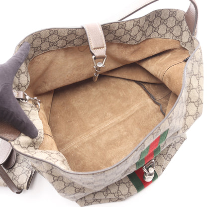 ジャッキー1961 ミディアム クロスボディ ショルダーバッグ PVC レザー ベージュ ブラウン マルチカラー グッチ バッグ GUCCI