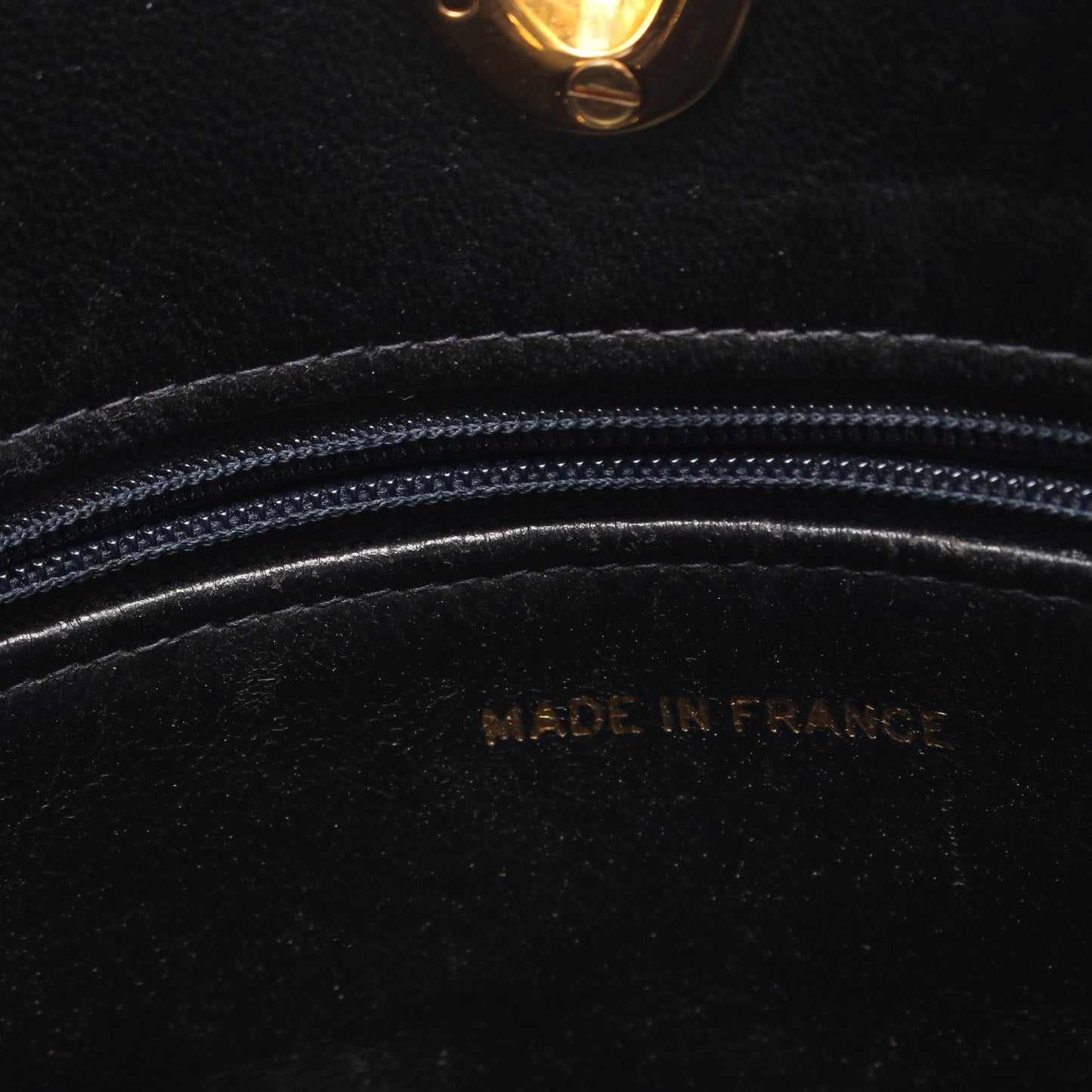 マトラッセ ターンロック ハンドバッグ トートバッグ ラムスキン ダークネイビー ゴールド金具 シャネル バッグ CHANEL