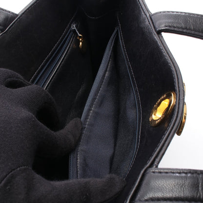 マトラッセ ターンロック ハンドバッグ トートバッグ ラムスキン ダークネイビー ゴールド金具 シャネル バッグ CHANEL