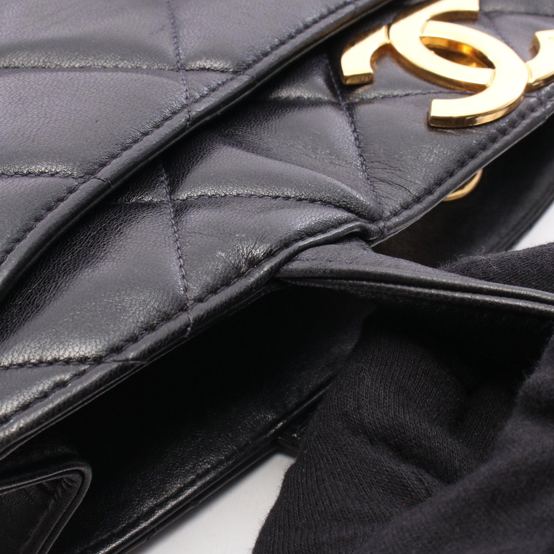 マトラッセ ターンロック ハンドバッグ トートバッグ ラムスキン ダークネイビー ゴールド金具 シャネル バッグ CHANEL