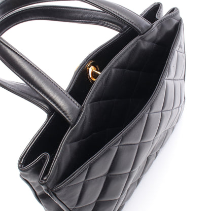 マトラッセ ターンロック ハンドバッグ トートバッグ ラムスキン ダークネイビー ゴールド金具 シャネル バッグ CHANEL
