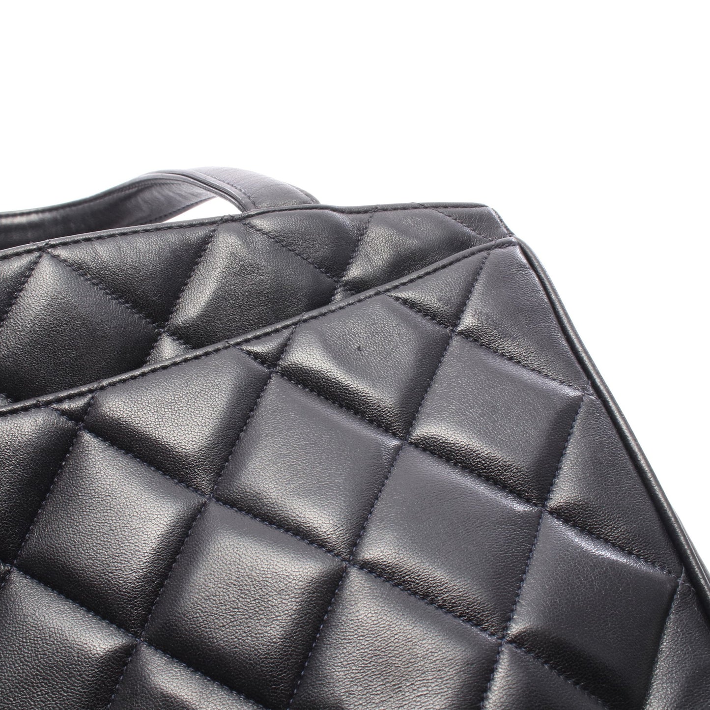 マトラッセ ターンロック ハンドバッグ トートバッグ ラムスキン ダークネイビー ゴールド金具 シャネル バッグ CHANEL