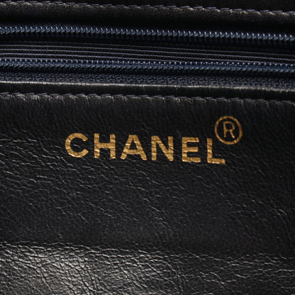 マトラッセ ターンロック ハンドバッグ トートバッグ ラムスキン ダークネイビー ゴールド金具 シャネル バッグ CHANEL