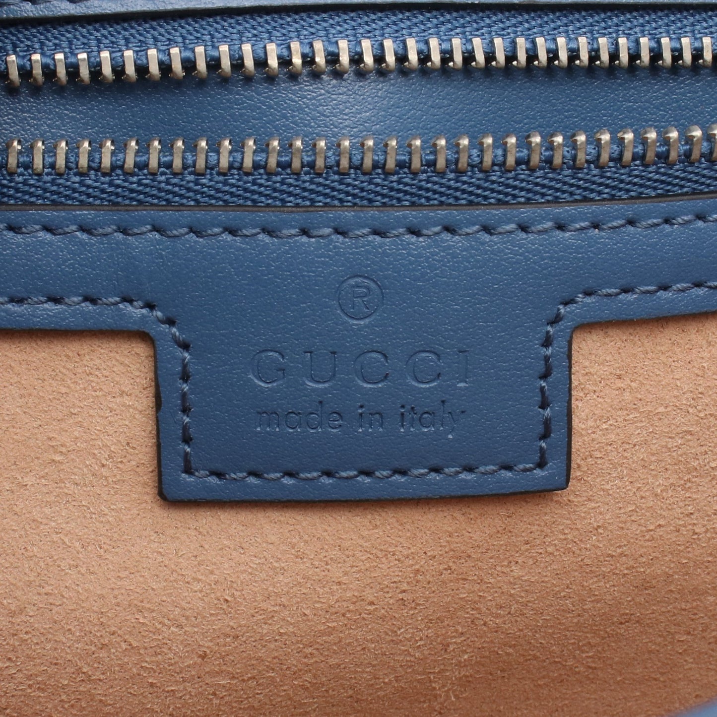 GGマーモント キルティング スモール チェーンショルダーバッグ レザー ブルー グッチ バッグ GUCCI