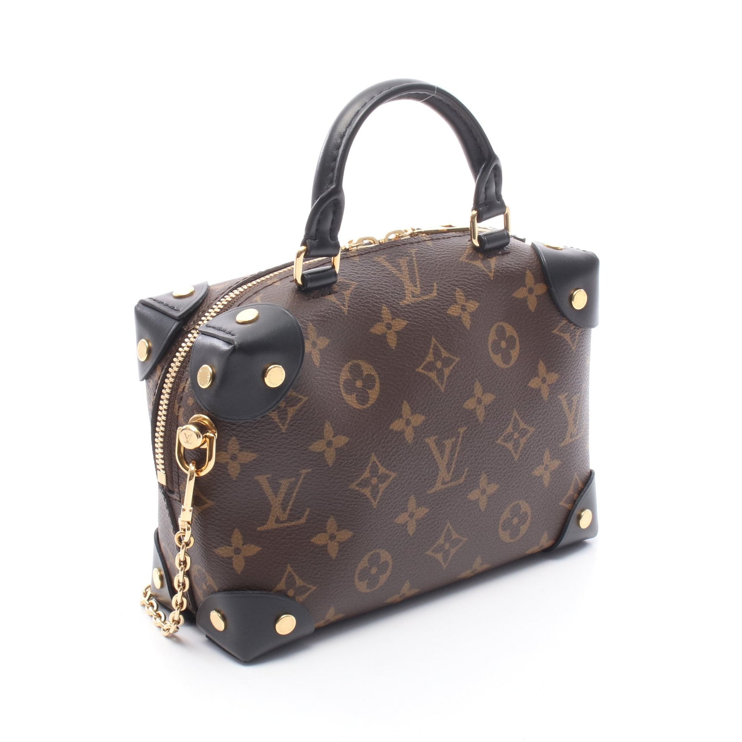 プティット マル スープル モノグラム ハンドバッグ PVC レザー ブラウン ブラック ルイヴィトン バッグ LOUIS VUITTON