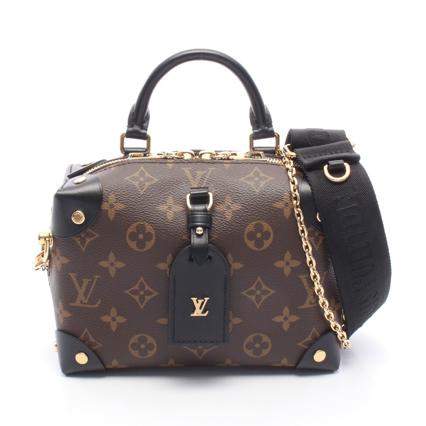 プティット マル スープル モノグラム ハンドバッグ PVC レザー ブラウン ブラック ルイヴィトン バッグ LOUIS VUITTON