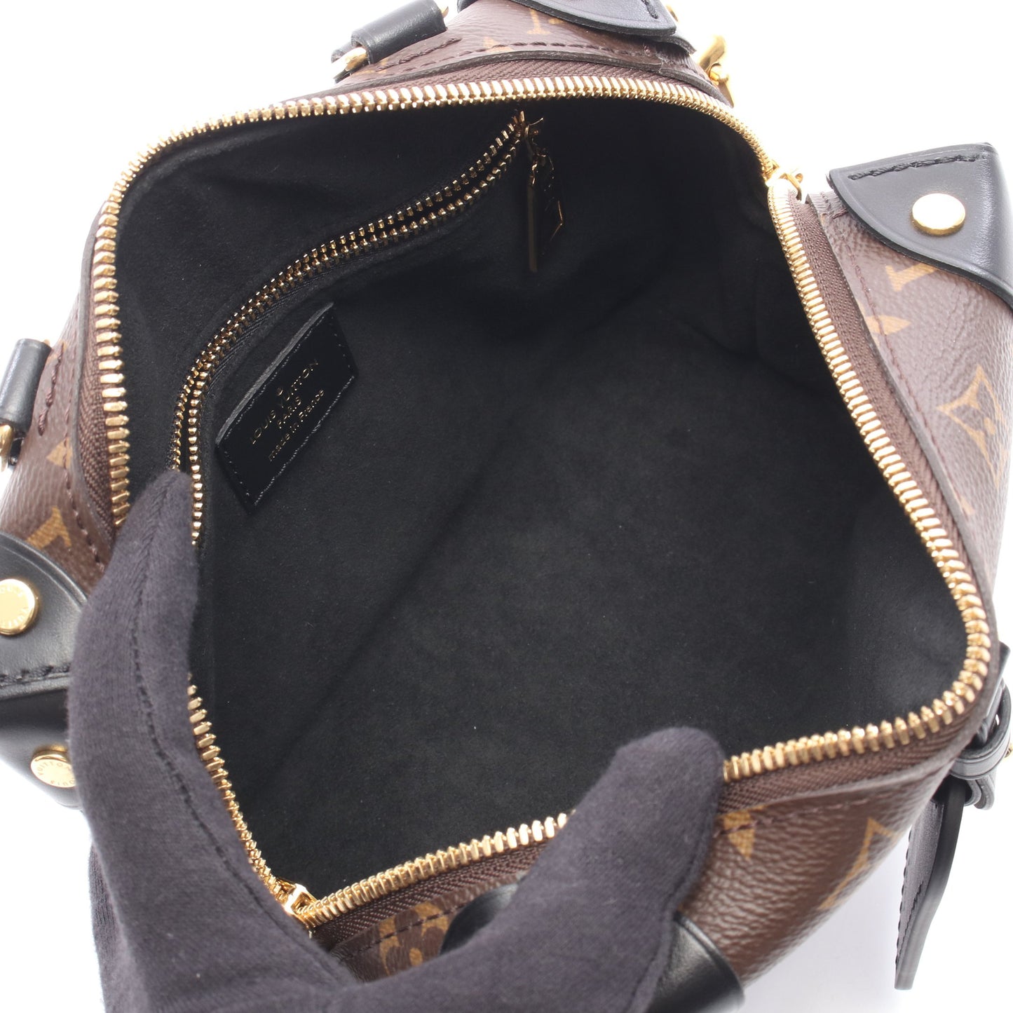プティット マル スープル モノグラム ハンドバッグ PVC レザー ブラウン ブラック ルイヴィトン バッグ LOUIS VUITTON