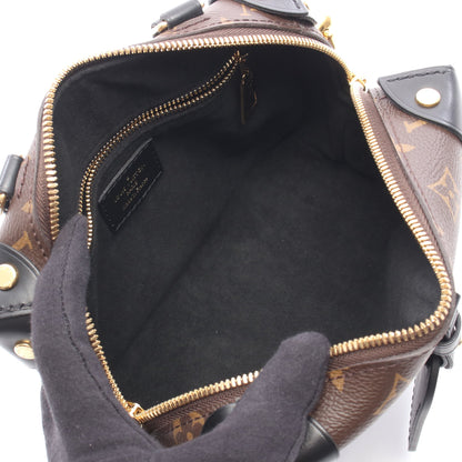 プティット マル スープル モノグラム ハンドバッグ PVC レザー ブラウン ブラック ルイヴィトン バッグ LOUIS VUITTON