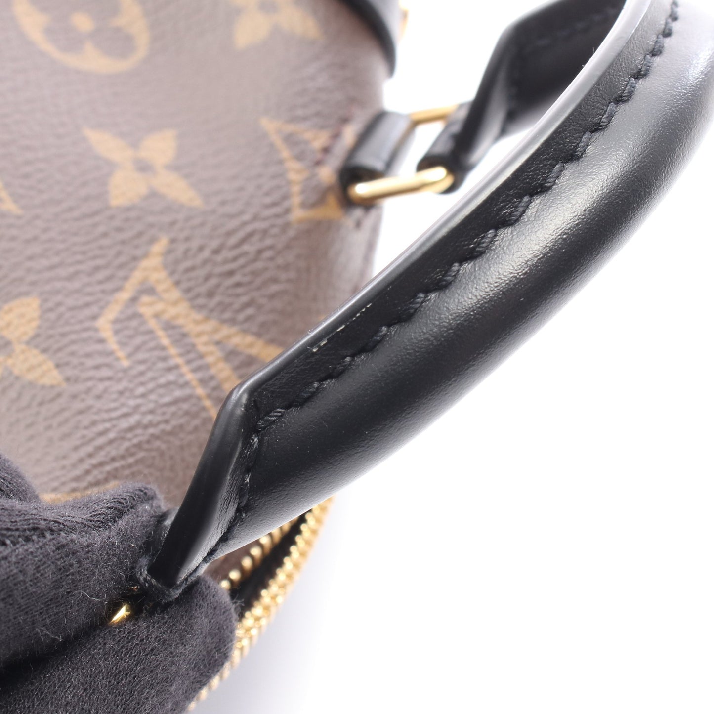 プティット マル スープル モノグラム ハンドバッグ PVC レザー ブラウン ブラック ルイヴィトン バッグ LOUIS VUITTON