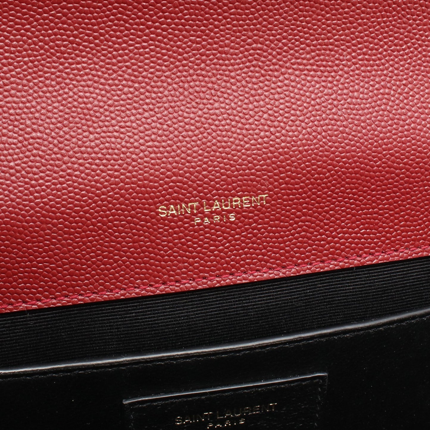 エンヴェロップ ミディアム チェーンショルダーバッグ レザー レッド サンローランパリ バッグ SAINT LAURENT PARIS