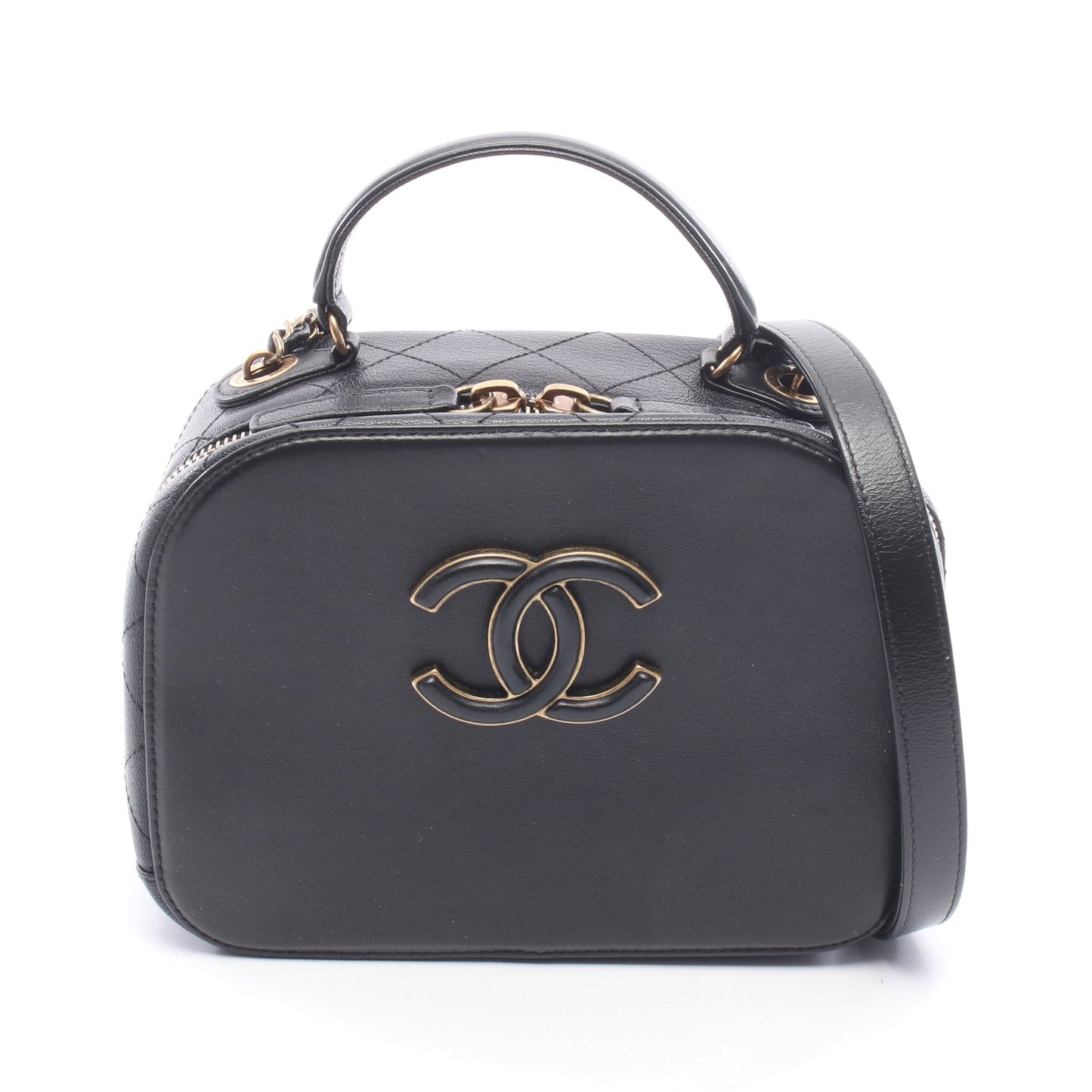 ココマーク ショルダーバッグ レザー ブラック ゴールド金具 シャネル バッグ CHANEL