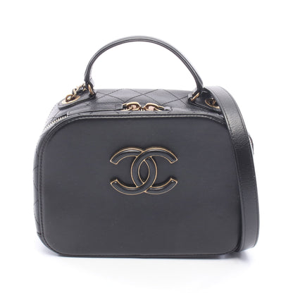 ココマーク ショルダーバッグ レザー ブラック ゴールド金具 シャネル バッグ CHANEL