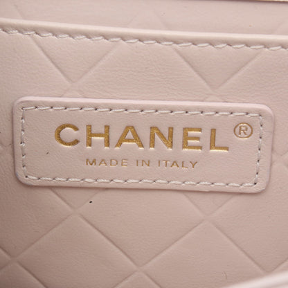 マトラッセ チェーンショルダーバッグ レザー ライトピンク ゴールド金具 シャネル バッグ CHANEL