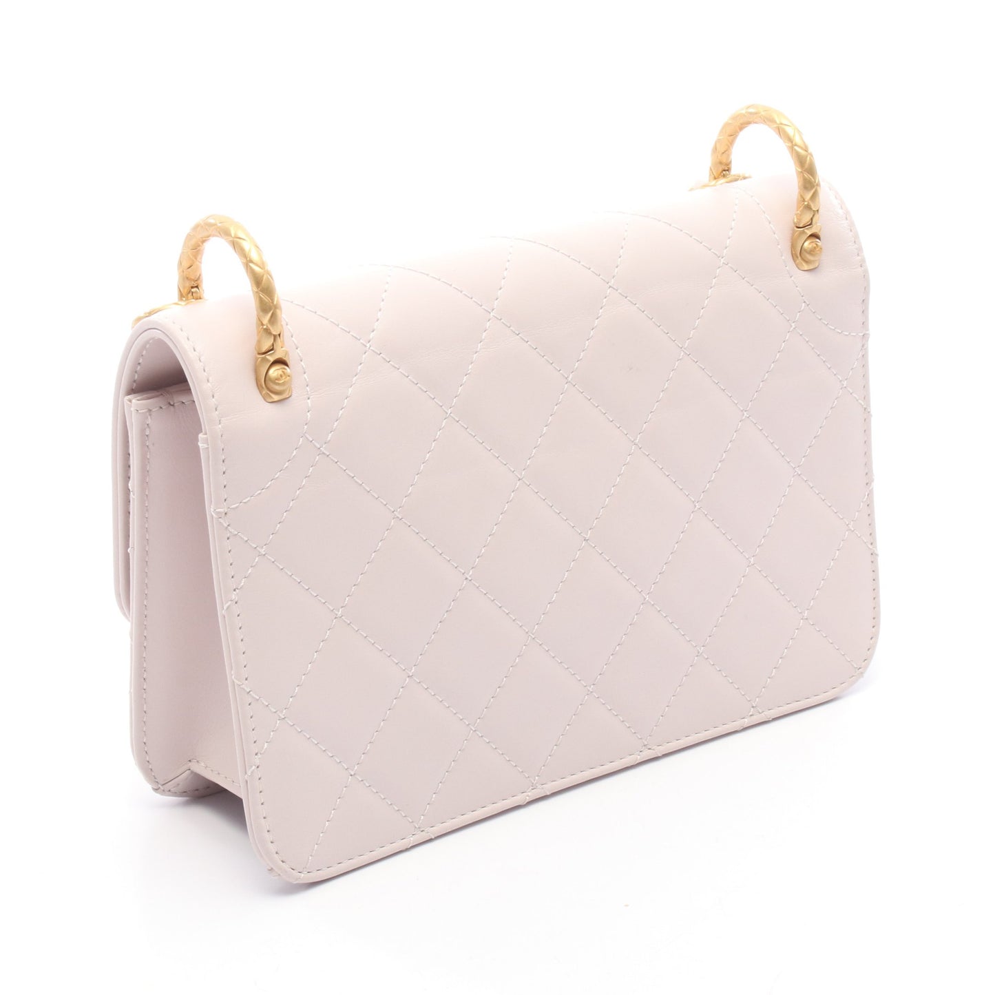 マトラッセ チェーンショルダーバッグ レザー ライトピンク ゴールド金具 シャネル バッグ CHANEL