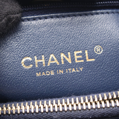 マトラッセ チェーンショルダーバッグ レザー ネイビー ゴールド金具 シャネル バッグ CHANEL