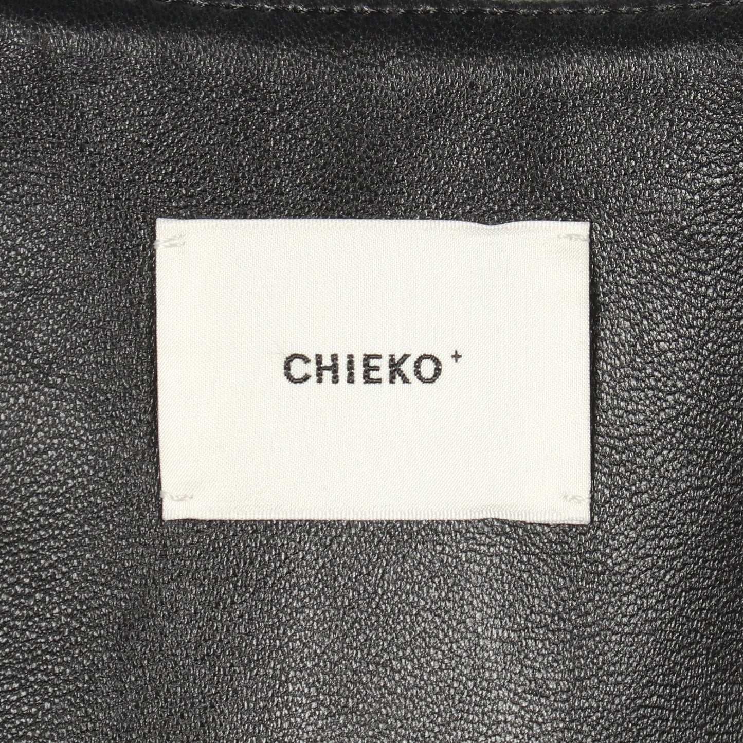 ノーカラー レザージャケット レザー ブラック チエコプラス アウター CHIEKO＋