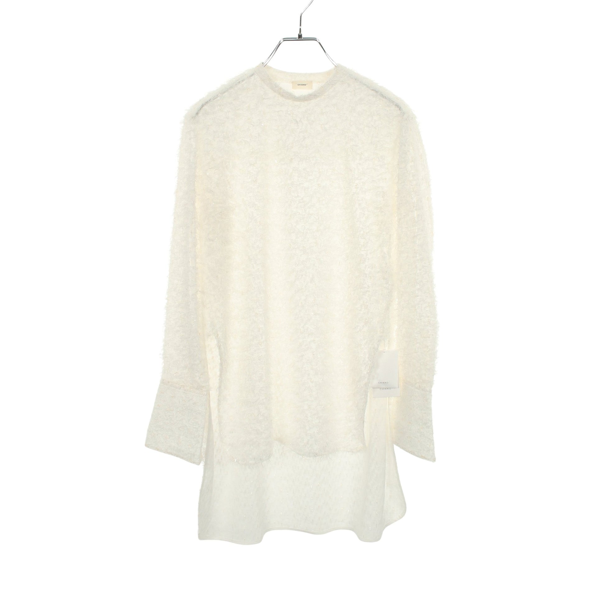 ジャギー シャツ トップス ホワイト チエコプラス トップス CHIEKO＋