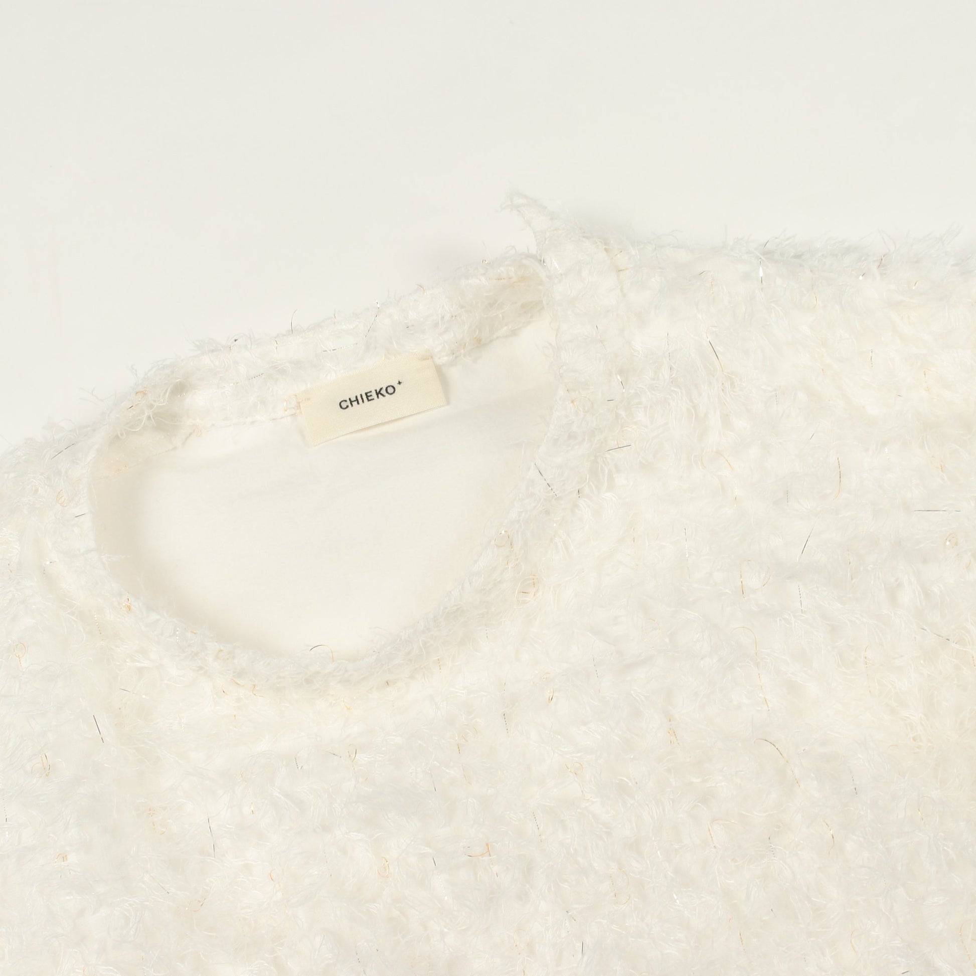 ジャギー シャツ トップス ホワイト チエコプラス トップス CHIEKO＋