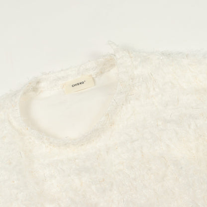 ジャギー シャツ トップス ホワイト チエコプラス トップス CHIEKO＋
