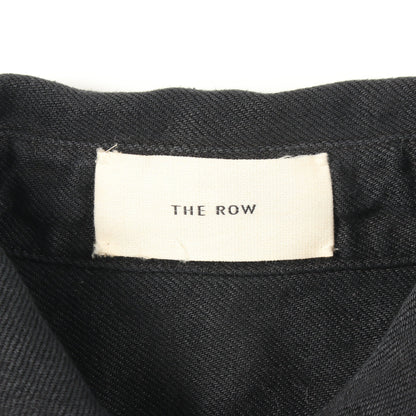 オーバーサイズ 長袖 シャツ リネン ブラック ザロウ トップス THE ROW
