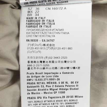 ガーメントダイ クロップド ブルゾン コットン カーキベージュ ミュウミュウ アウター miu miu