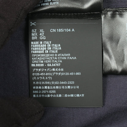 トライアングルロゴ 長袖 シャツ コットン ネイビー プラダ トップス PRADA