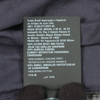 トライアングルロゴ 長袖 シャツ コットン ネイビー プラダ トップス PRADA