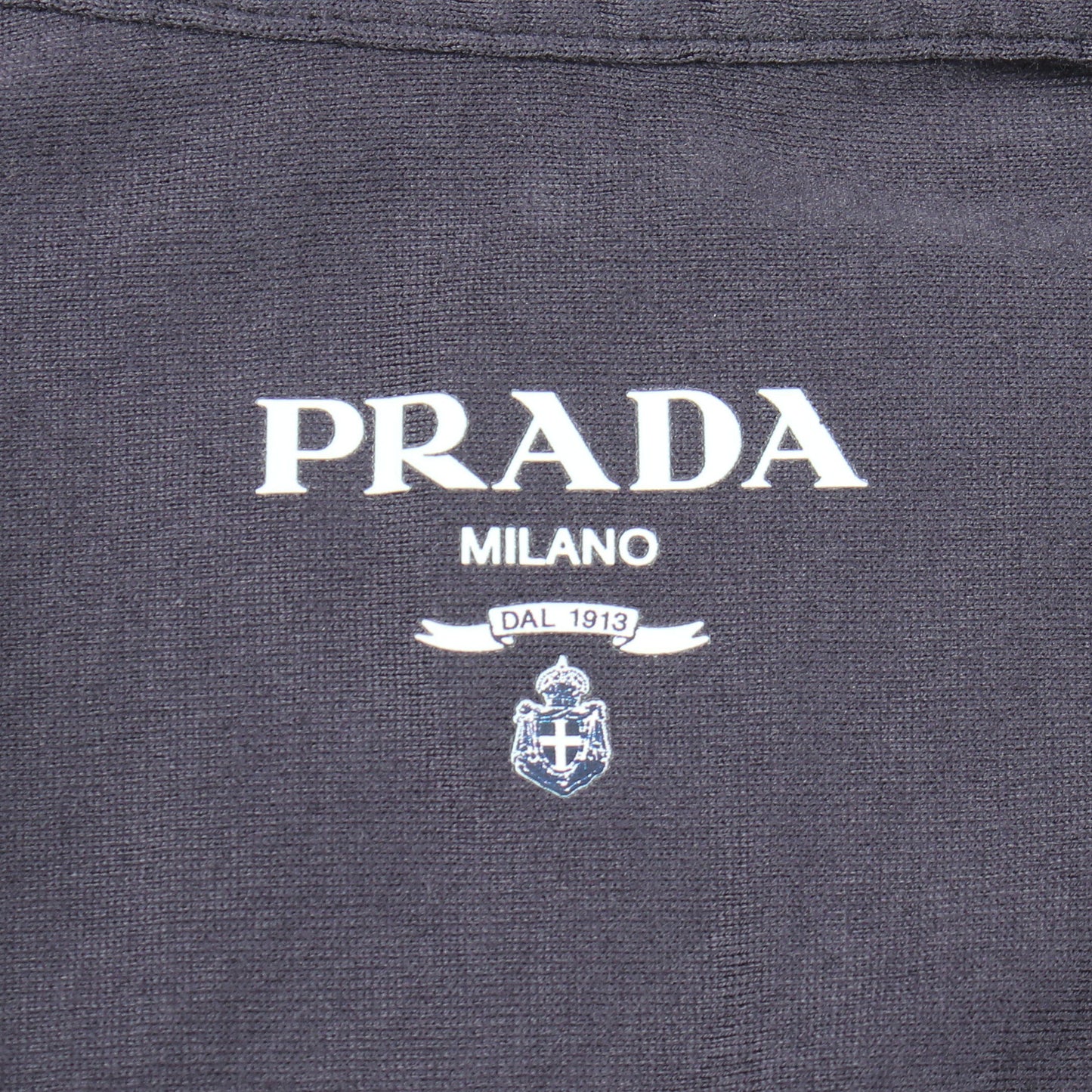 トライアングルロゴ 長袖 シャツ コットン ネイビー プラダ トップス PRADA