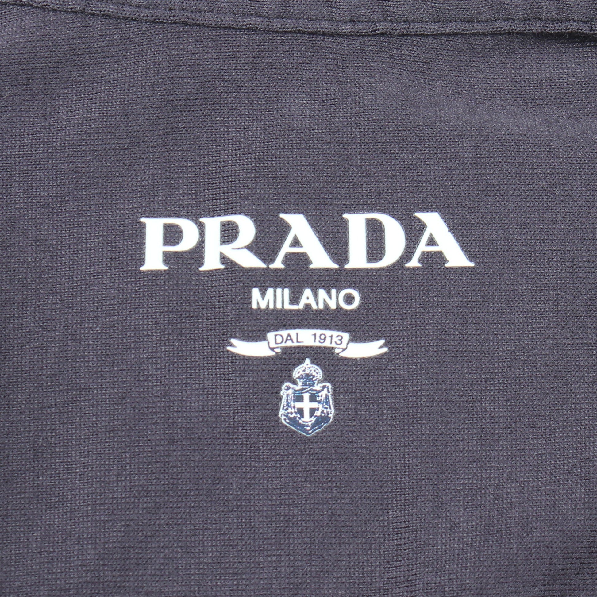 トライアングルロゴ 長袖 シャツ コットン ネイビー プラダ トップス PRADA