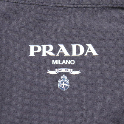 トライアングルロゴ 長袖 シャツ コットン ネイビー プラダ トップス PRADA