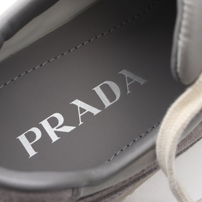 トライアングルロゴ ダウンタウン スニーカー ナイロン スエード グレー プラダ シューズ PRADA