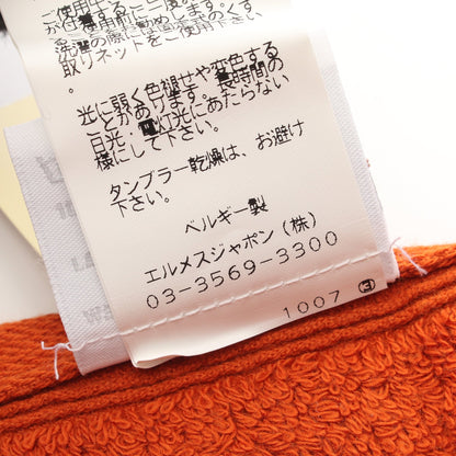 カレタオル シェブロン ハンド タオル コットン オレンジブラウン エルメス 財布・小物 HERMES
